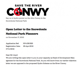 Open Letter to the Snowdonia National Park Planners